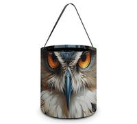 ERSTSNCK Owl Halloween Candy Buckets Reusable Tote Candy Bag - Trick Or Treat Goody Bag with Handles