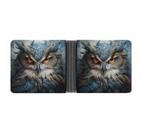 ERSTSNCK Owl Wallet for Men Bifold Rfid Blocking Slim Money Clip Front Pocket Wallet Card Holder