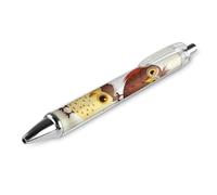 ERSTSNCK Owls Birds Black Ballpoint Pens Fine Point (0.5mm) Black Ink Pen Retractable Ball Point Pens with Comfortable Full Grip for Journaling, And Office Writing Ideal 1 PCS