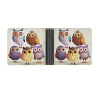 ERSTSNCK Owls Birds Wallet for Men Bifold Rfid Blocking Slim Money Clip Front Pocket Wallet Card Holder