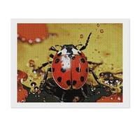 ERSTSNCK Paint Spotted Ladybug Diamond Painting Kits for Adults 12"x16" 5D Diamond Art Kits for Beginners DIY Full Drill Round Diamonds Gem Art Crafts Painting for Home Wall Decor