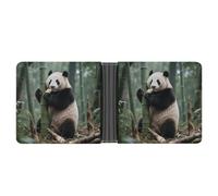 ERSTSNCK Panda Wallet for Men Bifold Rfid Blocking Slim Money Clip Front Pocket Wallet Card Holder