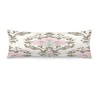 ERSTSNCK Peach and Brown Pattern Body Pillow Pillowcase 20"x54" Lumbar Throw Pillow Covers with Hidden Zipper Breathable & Cozy Full Long Bodypillow Case Cover for Sleeping Bedroom Couch Sofa Decor