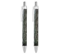 ERSTSNCK Peacock Black Ballpoint Pens Fine Point (0.5mm) Black Ink Pen Retractable Ball Point Pens with Comfortable Full Grip for Journaling, And Office Writing Ideal 2 PCS