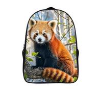 ERSTSNCK Peacock Laptop Backpack for Travel Work, 16In Cute Bookbag, Computer Backpack, Casual Daypack, Little Red Panda, 40x28x16cm