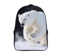 ERSTSNCK Peacock Laptop Backpack for Travel Work, 16In Cute Bookbag, Computer Backpack, Casual Daypack, Polar Bear, 40x28x16cm