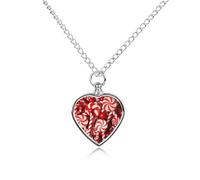 ERSTSNCK Pet Urn Necklace for Ashes Candy Canes Heart-Shaped Memorial Pendant with Filling Kit 27.6" Adjustable Chain Cremation Keepsake Jewelry for Dog Cat Sympathy Gift for Pets Lovers