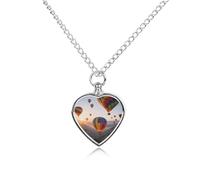 ERSTSNCK Pet Urn Necklace for Ashes Hot Air Balloons Heart-Shaped Memorial Pendant with Filling Kit 27.6" Adjustable Chain Cremation Keepsake Jewelry for Dog Cat Sympathy Gift for Pets Lovers