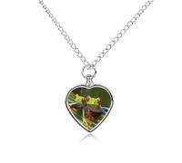 ERSTSNCK Pet Urn Necklace for Ashes Red Eyed Tree Frog Heart-Shaped Memorial Pendant with Filling Kit 27.6" Adjustable Chain Cremation Keepsake Jewelry for Dog Cat Sympathy Gift for Pets Lovers
