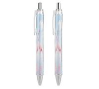 ERSTSNCK Pink Flamingos Black Ballpoint Pens Fine Point (0.5mm) Black Ink Pen Retractable Ball Point Pens with Comfortable Full Grip for Journaling, And Office Writing Ideal 2 PCS
