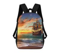ERSTSNCK Pirate Ship in The Sunset Laptop Backpack for Travel Work Cute Bookbag Computer Backpack Casual Daypack