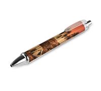 ERSTSNCK Plam Tree And Sunset Black Ballpoint Pens Fine Point (0.5mm) Black Ink Pen Retractable Ball Point Pens with Comfortable Full Grip for Journaling, And Office Writing Ideal 1 PCS