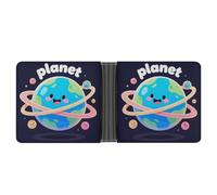 ERSTSNCK Planet Wallet for Men Bifold Rfid Blocking Slim Money Clip Front Pocket Wallet Card Holder