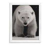 ERSTSNCK Polar Bear Diamond Painting Kits for Adults White Wood 40 * 50cm 5D Diamond Art Kits for Beginners Large DIY Full Drill Round Diamonds Gem Art Crafts Painting for Home Wall Decor