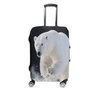 ERSTSNCK Polar Bear Luggage Suitcase Covers Elastic Washable Cute Luggage Protector Travel Suitcase Protective Cover For Adult (Fit 19-32 Inch Luggages) X-Large, white, XL, Polar Bear