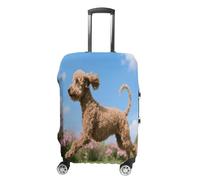 ERSTSNCK Poodles Dog Luggage Suitcase Covers Elastic Washable Cute Luggage Protector Travel Suitcase Protective Cover For Adult (Fit 19-32 Inch Luggages), white, M, Poodles Dog