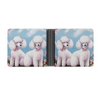 ERSTSNCK Poodles Dogs Wallet for Men Bifold Rfid Blocking Slim Money Clip Front Pocket Wallet Card Holder