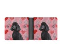 ERSTSNCK Poodles Dogs Wallet for Men Bifold Rfid Blocking Slim Money Clip Front Pocket Wallet Card Holder