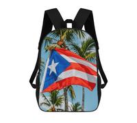 ERSTSNCK Puerto Rico Flags Frog Palm Trees Laptop Backpack for Travel Work Cute Bookbag Computer Backpack Casual Daypack