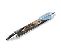 ERSTSNCK Puppy Dog Boston Terrier Black Ballpoint Pens Fine Point (0.5mm) Black Ink Pen Retractable Ball Point Pens with Comfortable Full Grip for Journaling, And Office Writing Ideal 1 PCS