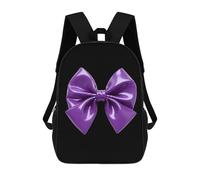 ERSTSNCK Purple Bow Laptop Backpack for Travel Work Cute Bookbag Computer Backpack Casual Daypack