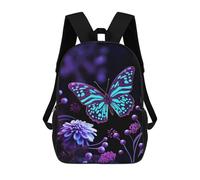 ERSTSNCK Purple Butterfly And Flowers Laptop Backpack for Travel Work Cute Bookbag Computer Backpack Casual Daypack
