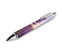 ERSTSNCK Purple Lavender Black Ballpoint Pens Fine Point (0.5mm) Black Ink Pen Retractable Ball Point Pens with Comfortable Full Grip for Journaling, And Office Writing Ideal 1 PCS