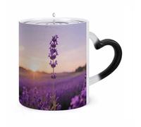 ERSTSNCK Purple Lavender Color Changing Mug Heat Changing Coffee Mugs Funny Magic Cup Heat Sensitive Travel Mug Novelty Coffee Cups Personalized Customized Gift Idea for Men & Women 11 Oz