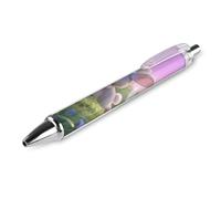 ERSTSNCK Rabbit with Bluebells Black Ballpoint Pens Fine Point (0.5mm) Black Ink Pen Retractable Ball Point Pens with Comfortable Full Grip for Journaling, And Office Writing Ideal 1 PCS