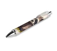 ERSTSNCK Raccoon Black Ballpoint Pens Fine Point (0.5mm) Black Ink Pen Retractable Ball Point Pens with Comfortable Full Grip for Journaling, And Office Writing Ideal 1 PCS