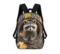 ERSTSNCK Raccoon in The Fall Tree Hole Laptop Backpack for Travel Work Cute Bookbag Computer Backpack Casual Daypack