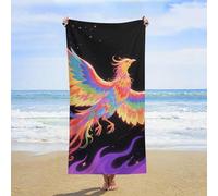 ERSTSNCK Radiant Phoenix Beach Towel Oversized 31" X 63" Absorbent Towels Quick Dry Pool Towel Lightweight Bath Towels Sandproof Beach Blanket for Gym Swimming Sports Travel Gifts