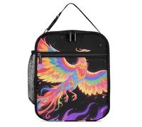 ERSTSNCK Radiant Phoenix Lunch Bag for Adults Reusable Insulated Lunchbox Leakproof Small Lunch Box Tote for Men & Women Portable Food Cooler Bag for Work, Office, Picnics