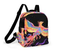 ERSTSNCK Radiant Phoenix Small Backpack for Women Mini Backpack Purse Travel Fashion Roomy Shoulder Handbag