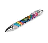 ERSTSNCK Rainbow Rose Black Ballpoint Pens Fine Point (0.5mm) Black Ink Pen Retractable Ball Point Pens with Comfortable Full Grip for Journaling, And Office Writing Ideal 1 PCS