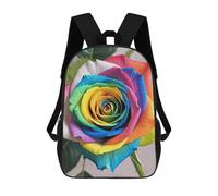 ERSTSNCK Rainbow Rose Laptop Backpack for Travel Work Cute Bookbag Computer Backpack Casual Daypack