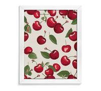 ERSTSNCK Red Cherry Pattern Diamond Painting Kits for Adults White Wood 40 * 50cm 5D Diamond Art Kits for Beginners Large DIY Full Drill Round Diamonds Gem Art Crafts Painting for Home Wall Decor