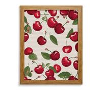 ERSTSNCK Red Cherry Pattern Diamond Painting Kits for Adults Yellow Wood 40 * 50cm 5D Diamond Art Kits for Beginners Large DIY Full Drill Round Diamonds Gem Art Crafts Painting for Home Wall Decor