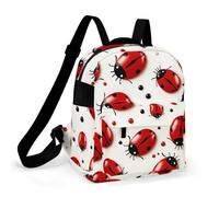 ERSTSNCK Red Ladybug Small Backpack for Women Mini Backpack Purse Travel Fashion Roomy Shoulder Handbag