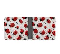 ERSTSNCK Red Ladybug Wallet for Men Bifold Rfid Blocking Slim Money Clip Front Pocket Wallet Card Holder
