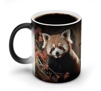 ERSTSNCK Red Pandas Color Changing Mug 11 Oz Heat Changing Coffee Mugs Funny Magic Cup Heat Sensitive Ceramics Mug Novelty Coffee Cups Personalized Customized Gift Idea for Men & Women
