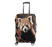 ERSTSNCK Red Pandas Luggage Suitcase Covers Elastic Washable Cute Luggage Protector Travel Suitcase Protective Cover For Adult (Fit 19-32 Inch Luggages), white, Small, Red Pandas