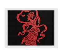 ERSTSNCK Red Papercut Dancer Diamond Painting Kits for Adults 12"x16" 5D Diamond Art Kits for Beginners DIY Full Drill Round Diamonds Gem Art Crafts Painting for Home Wall Decor