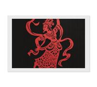 ERSTSNCK Red Papercut Dancer Diamond Painting Kits for Adults 8"x12" 5D Diamond Art Kits for Beginners DIY Full Drill Round Diamonds Gem Art Crafts Painting for Home Wall Decor