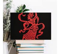 ERSTSNCK Red Papercut Dancer Wall Decor For Living Room Large Canvas Wall Art For Bedroom Modern Office Pictures Wall Artwork Landscape Paintings Canvas Art Prints Home Decorations 18x12inch(45x30cm)