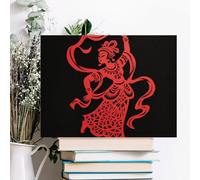 ERSTSNCK Red Papercut Dancer Wall Decor For Living Room Large Canvas Wall Art For Bedroom Modern Office Pictures Wall Artwork Landscape Paintings Canvas Art Prints Home Decorations 16x12inch(40x30cm)