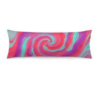 ERSTSNCK Red - Purple Vortex Body Pillow Pillowcase 20"x54" Lumbar Throw Pillow Covers with Hidden Zipper Breathable & Cozy Full Long Bodypillow Case Cover for Sleeping Bedroom Couch Sofa Decor