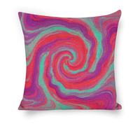 ERSTSNCK Red - Purple Vortex Pillow Covers 18"x18" Linen Throw Pillow Covers - Double Sided Decorative Square Cushion Cases for Sofa, Bed, Chair (No Insert Included)