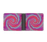 ERSTSNCK Red - Purple Vortex Wallet for Men Bifold Rfid Blocking Slim Money Clip Front Pocket Wallet Card Holder