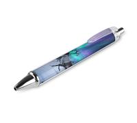 ERSTSNCK Reindeer Under Aurora Black Ballpoint Pens Fine Point (0.5mm) Black Ink Pen Retractable Ball Point Pens with Comfortable Full Grip for Journaling, And Office Writing Ideal 1 PCS